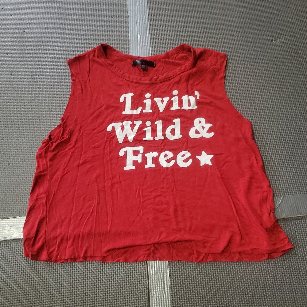 Patriotic Red Crop Top - Picture 1 of 2